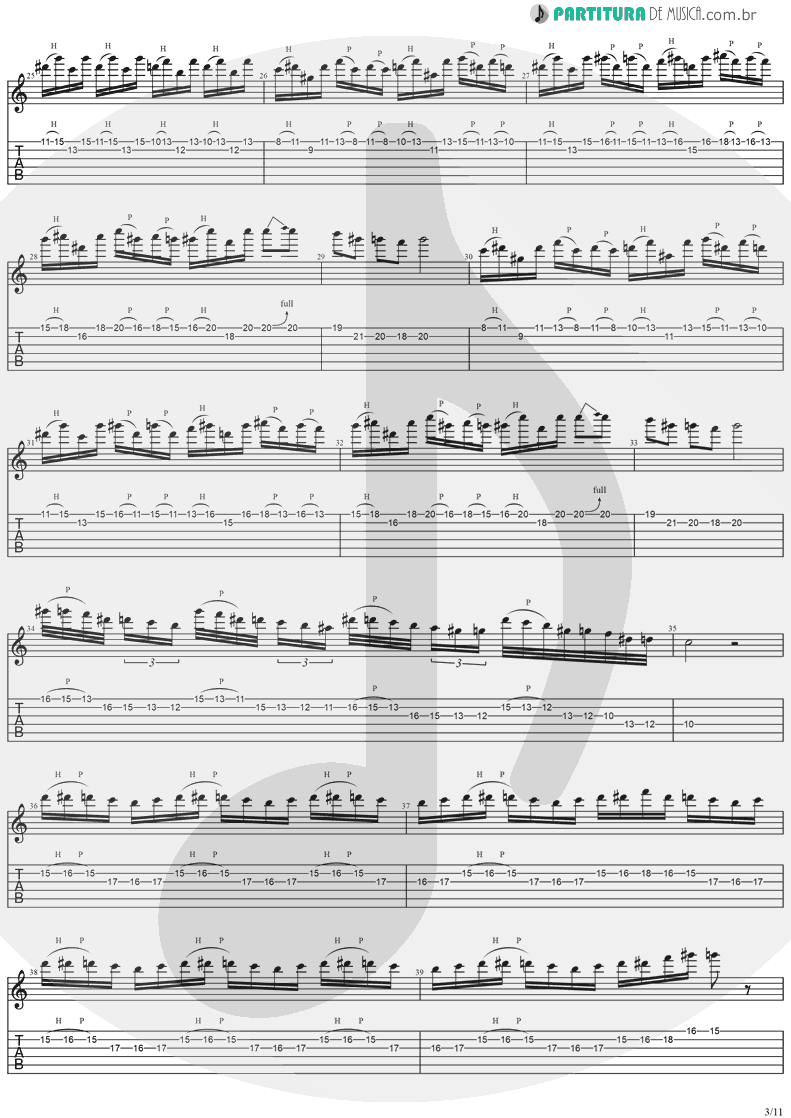 Tablatura + Partitura de musica de Guitarra Elétrica - Stratovarius | Stratovarius | Fourth Dimension 1995 - pag 3