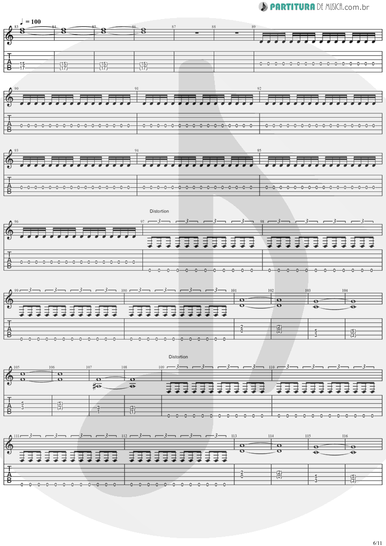 Tablatura + Partitura de musica de Guitarra Elétrica - Stratovarius | Stratovarius | Fourth Dimension 1995 - pag 6