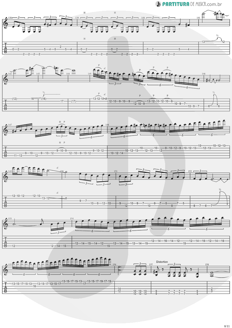 Tablatura + Partitura de musica de Guitarra Elétrica - Stratovarius | Stratovarius | Fourth Dimension 1995 - pag 8