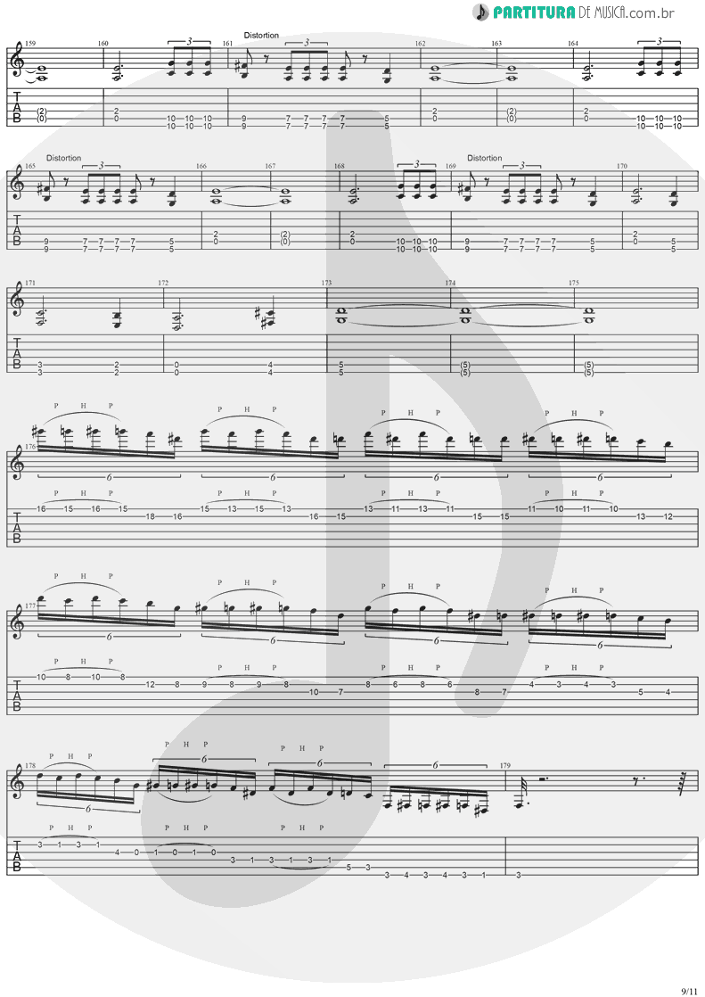 Tablatura + Partitura de musica de Guitarra Elétrica - Stratovarius | Stratovarius | Fourth Dimension 1995 - pag 9