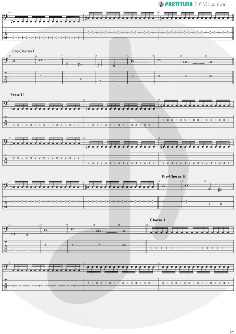 Tablatura + Partitura de musica de Baixo Elétrico - Father Time | Stratovarius | Episode 1996 - pag 2