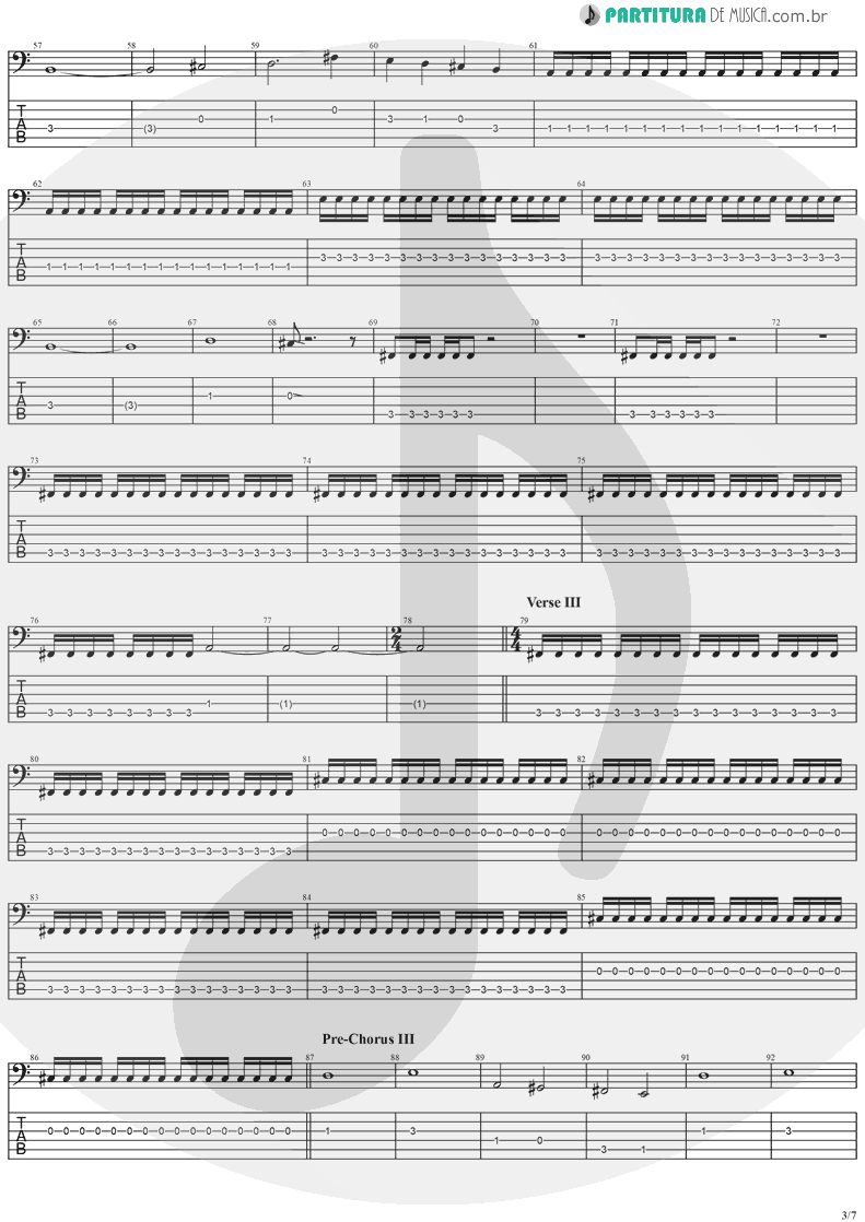 Tablatura + Partitura de musica de Baixo Elétrico - Father Time | Stratovarius | Episode 1996 - pag 3