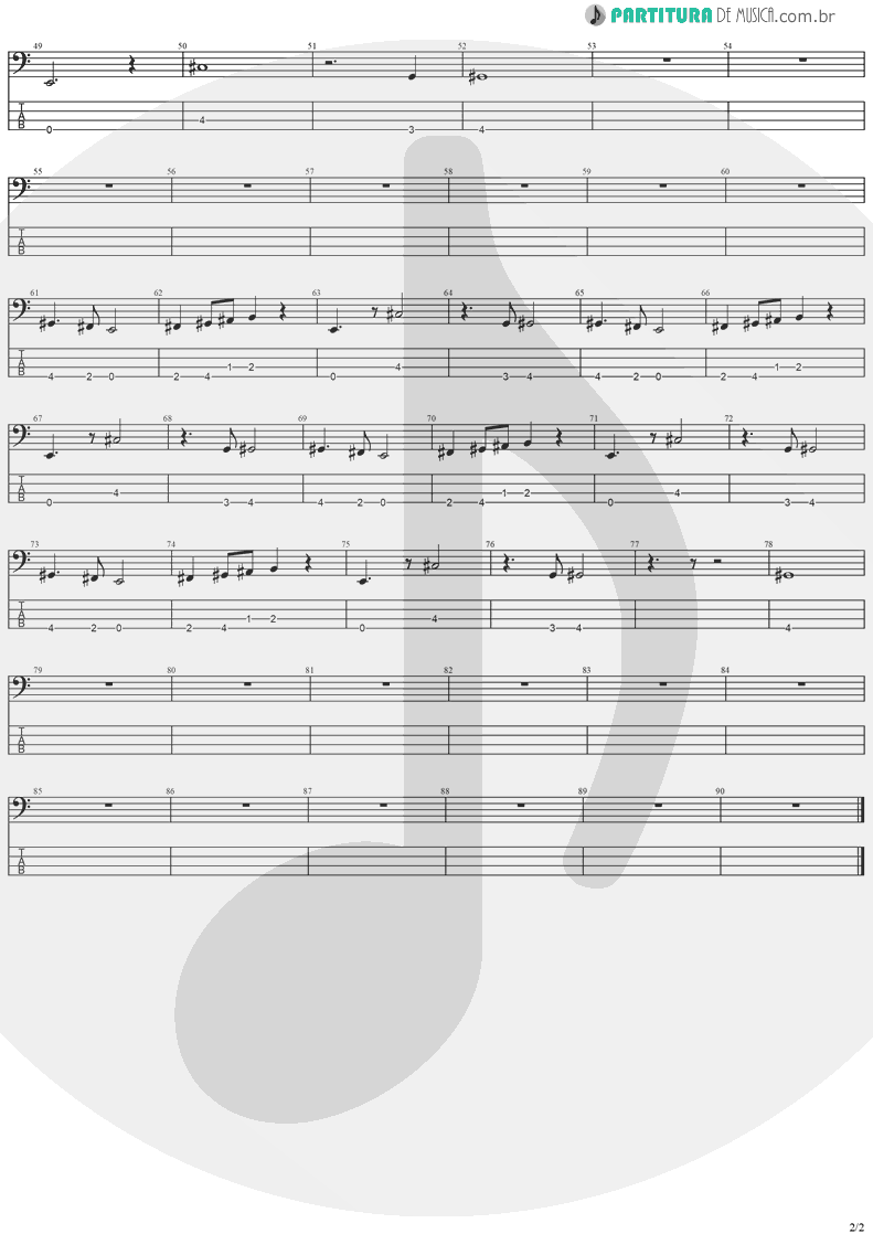 Tablatura + Partitura de musica de Baixo Elétrico - Before The Winter | Stratovarius | Visions 1997 - pag 2