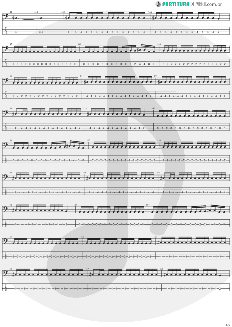 Tablatura + Partitura de musica de Baixo Elétrico - Black Diamond | Stratovarius | Visions 1997 - pag 4