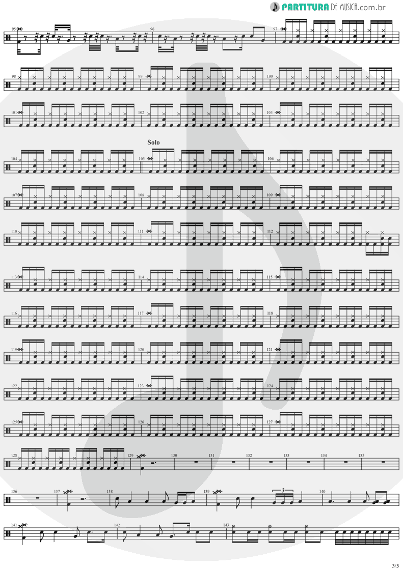 Partitura de musica de Bateria - Black Diamond | Stratovarius | Visions 1997 - pag 3