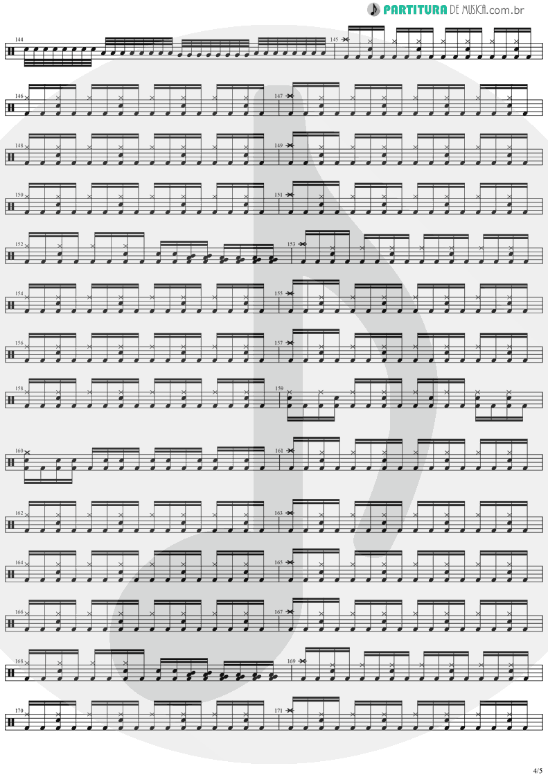 Partitura de musica de Bateria - Black Diamond | Stratovarius | Visions 1997 - pag 4