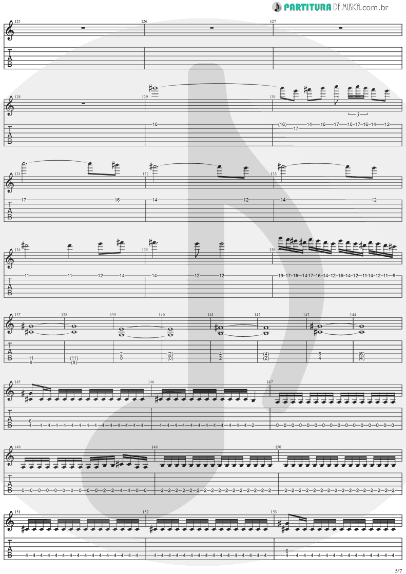 Tablatura + Partitura de musica de Guitarra Elétrica - Black Diamond | Stratovarius | Visions 1997 - pag 5