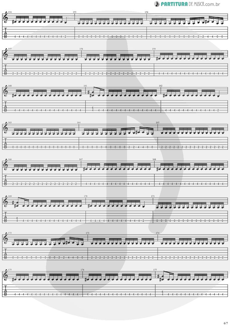 Tablatura + Partitura de musica de Guitarra Elétrica - Black Diamond | Stratovarius | Visions 1997 - pag 6
