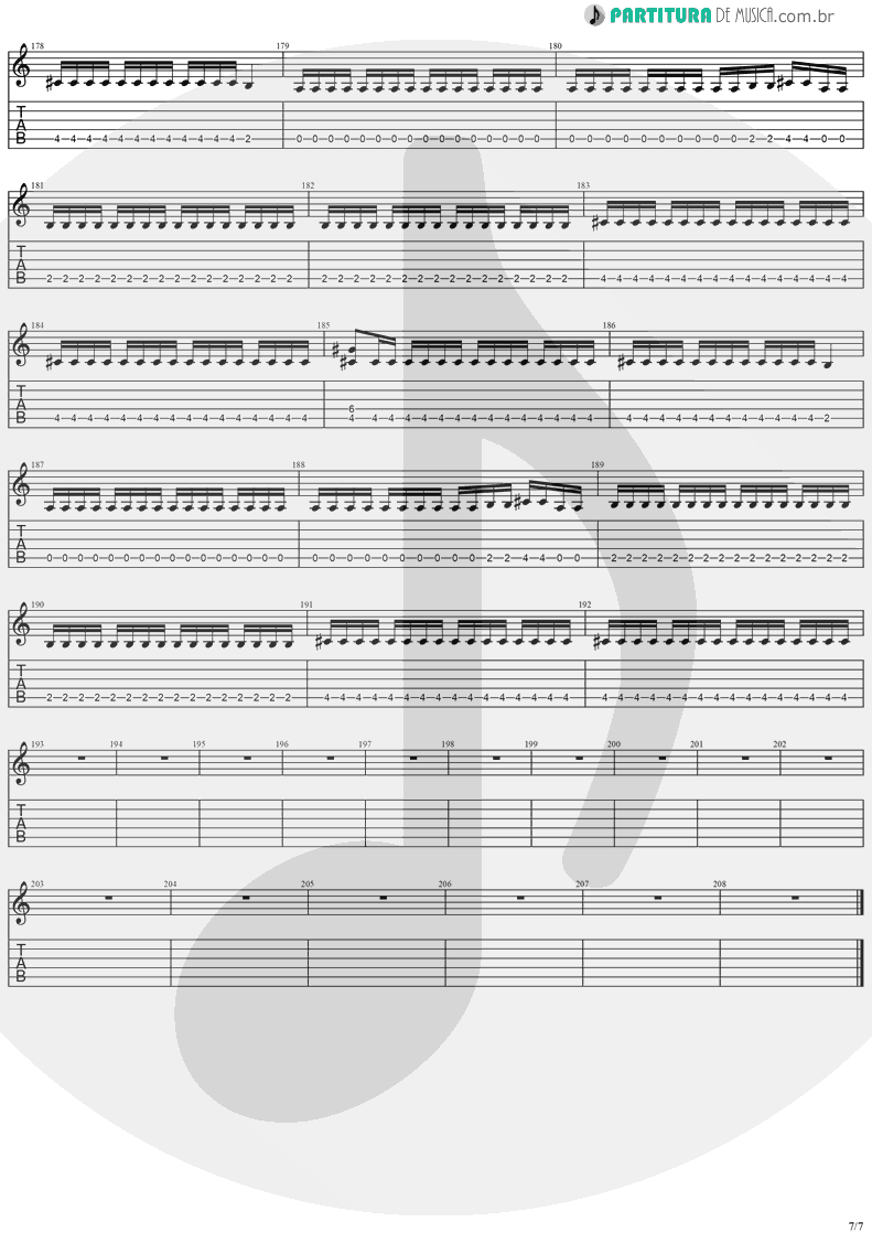 Tablatura + Partitura de musica de Guitarra Elétrica - Black Diamond | Stratovarius | Visions 1997 - pag 7