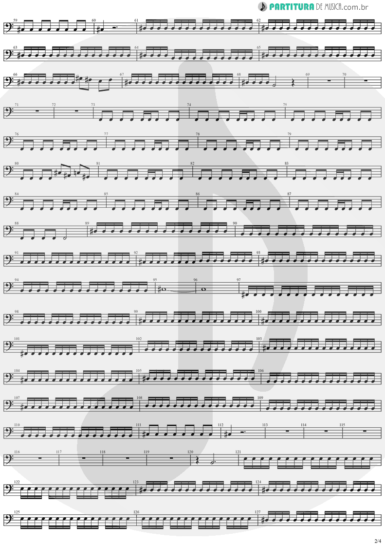 Partitura de musica de Baixo Elétrico - Forever Free | Stratovarius | Visions 1997 - pag 2