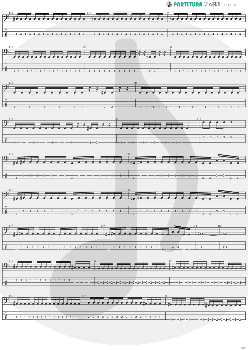 Tablatura + Partitura de musica de Baixo Elétrico - Forever Free | Stratovarius | Visions 1997 - pag 5