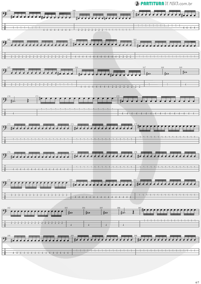 Tablatura + Partitura de musica de Baixo Elétrico - Forever Free | Stratovarius | Visions 1997 - pag 6