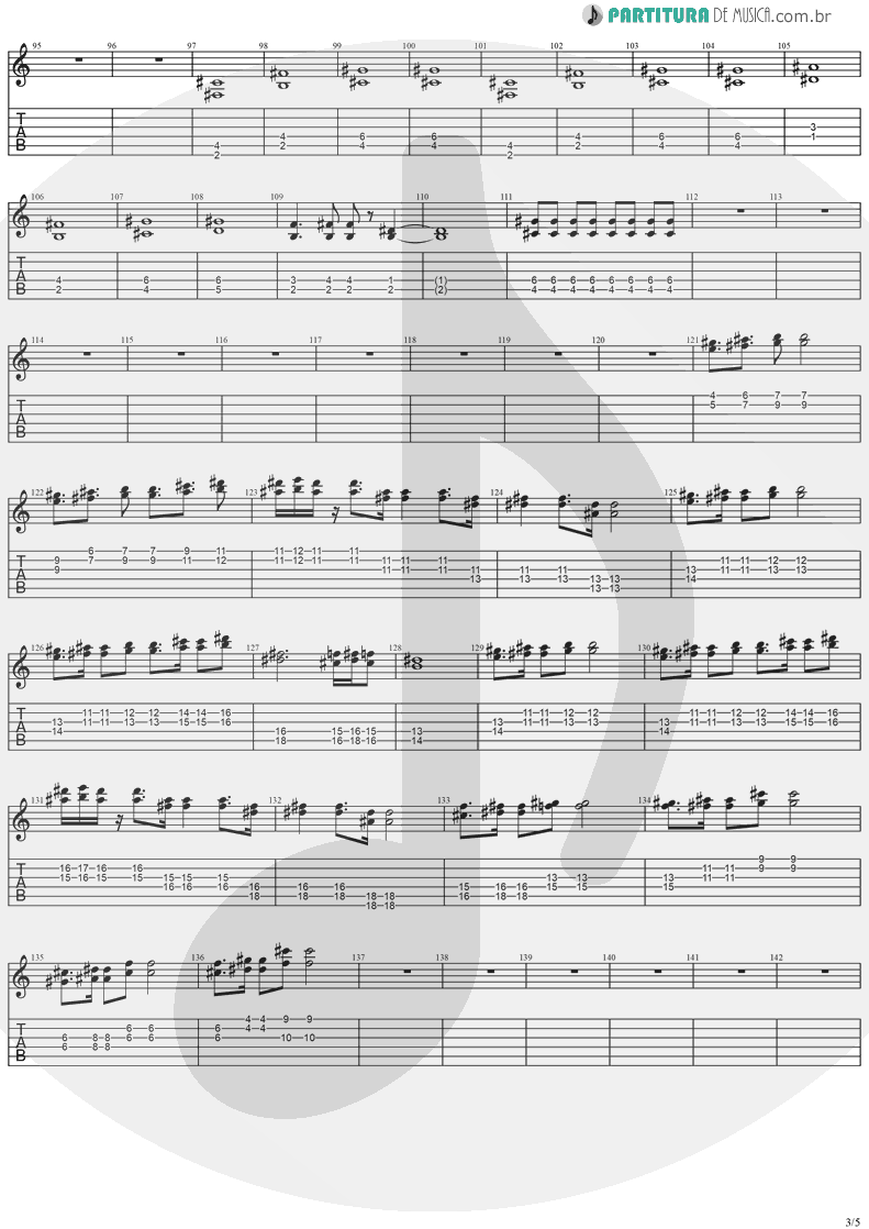 Tablatura + Partitura de musica de Guitarra Elétrica - Forever Free | Stratovarius | Visions 1997 - pag 3