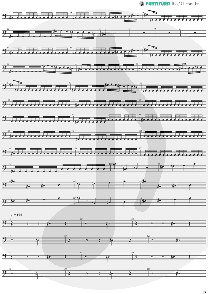 Partitura de musica de Baixo Elétrico - Holy Light | Stratovarius | Visions 1997 - pag 2