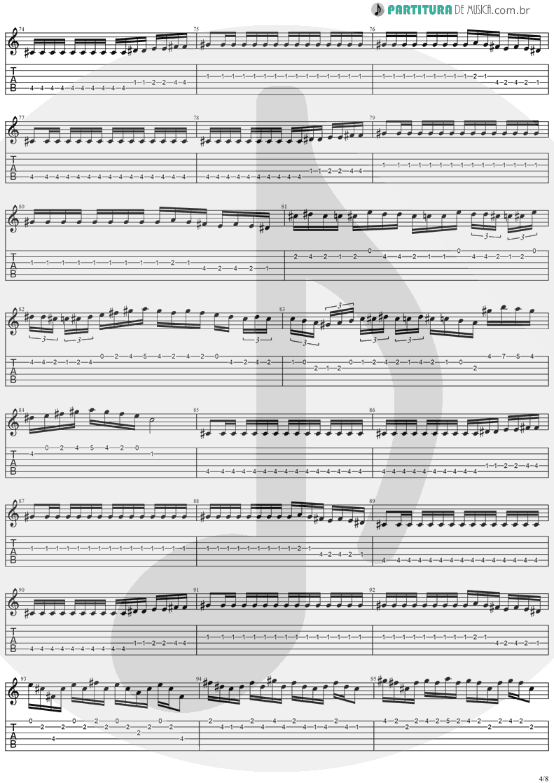 Tablatura + Partitura de musica de Guitarra Elétrica - Holy Light | Stratovarius | Visions 1997 - pag 4