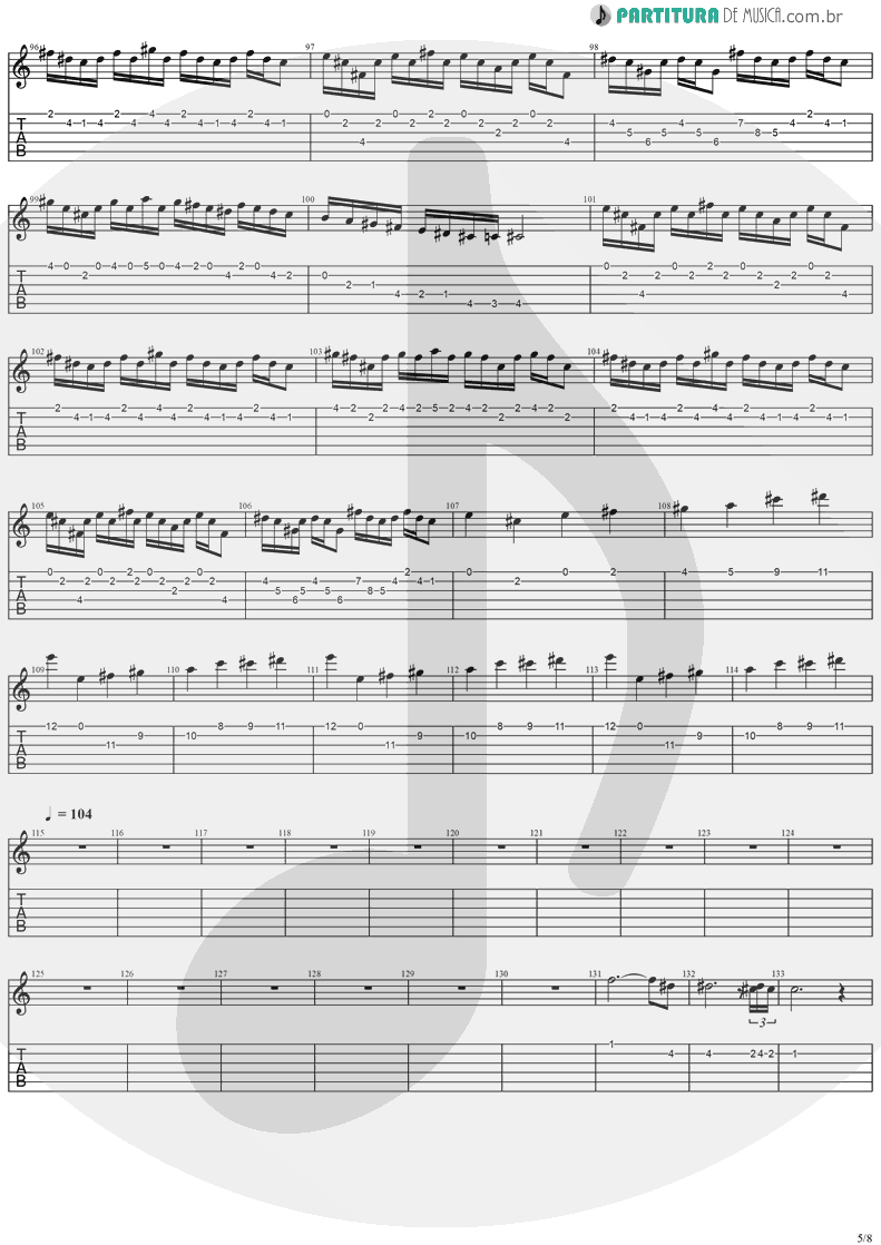 Tablatura + Partitura de musica de Guitarra Elétrica - Holy Light | Stratovarius | Visions 1997 - pag 5