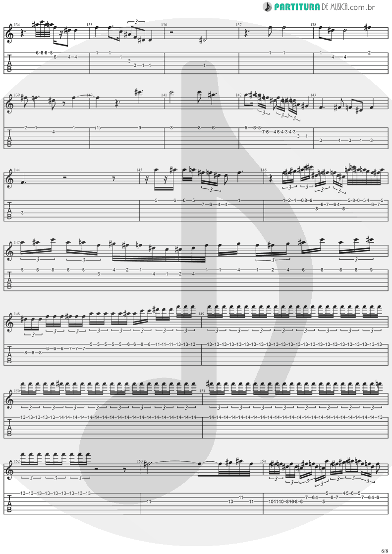 Tablatura + Partitura de musica de Guitarra Elétrica - Holy Light | Stratovarius | Visions 1997 - pag 6