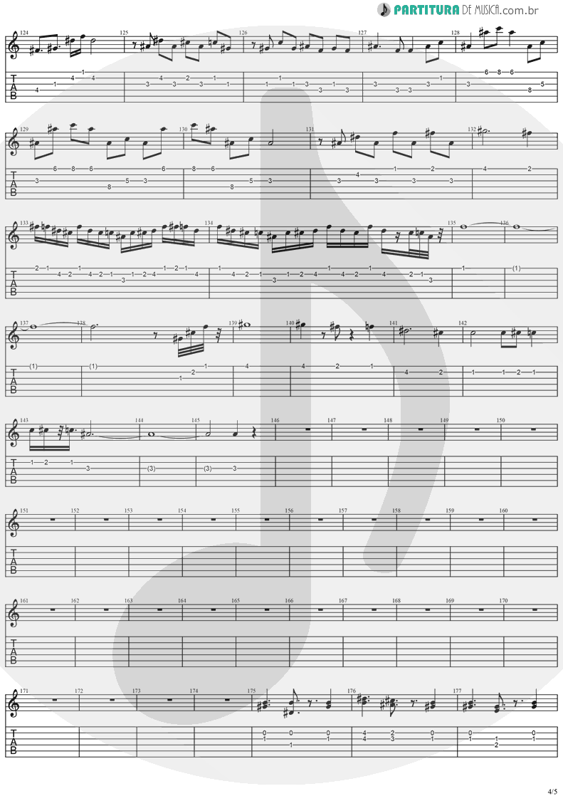 Tablatura + Partitura de musica de Guitarra Elétrica - Paradise | Stratovarius | Visions 1997 - pag 4