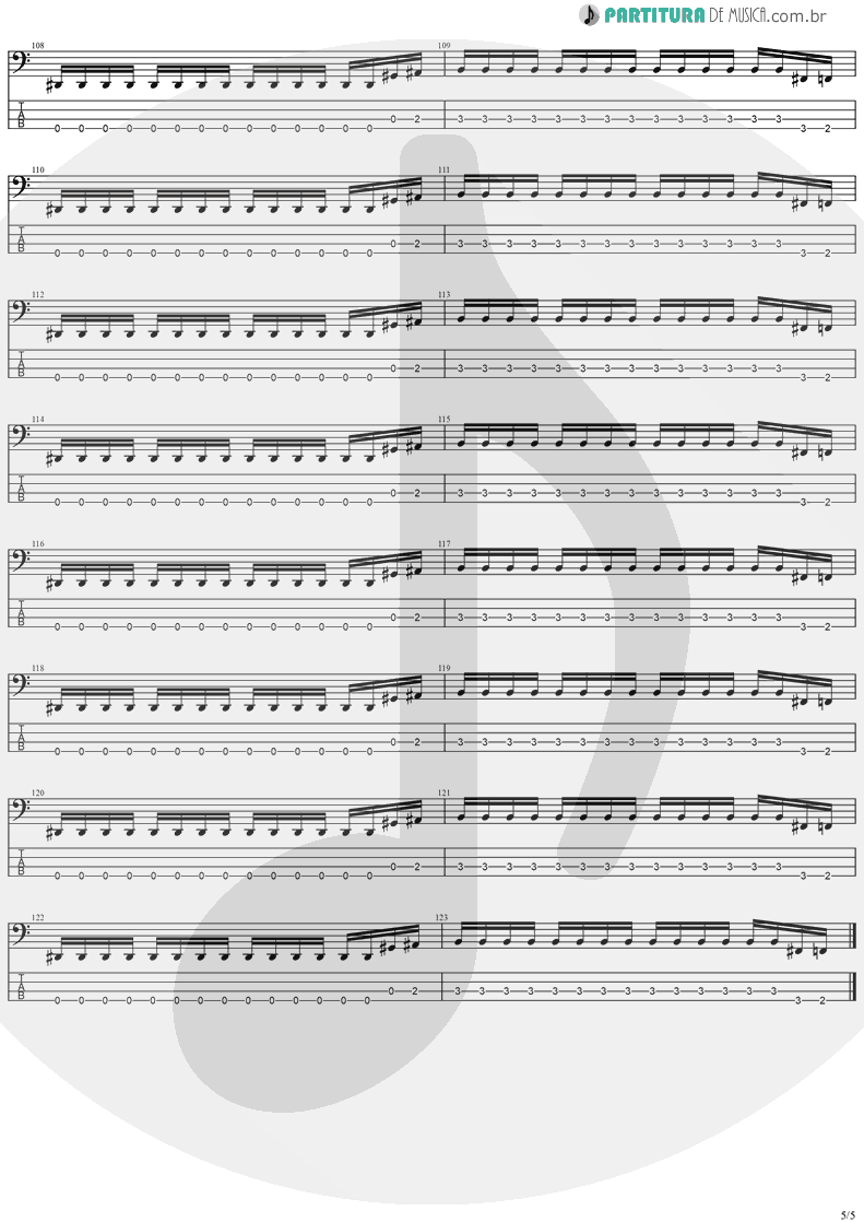 Tablatura + Partitura de musica de Baixo Elétrico - The Abyss Of Your Eyes | Stratovarius | Visions 1997 - pag 5