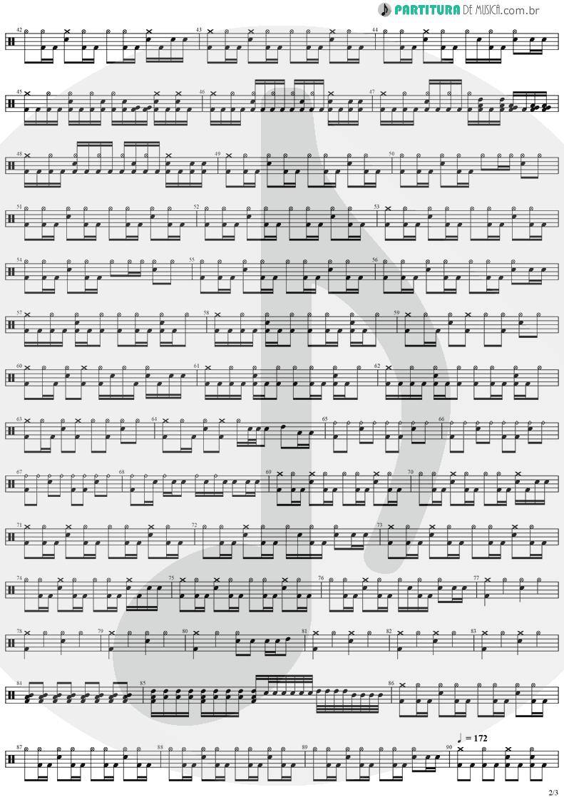 Partitura de musica de Bateria - The Abyss Of Your Eyes | Stratovarius | Visions 1997 - pag 2