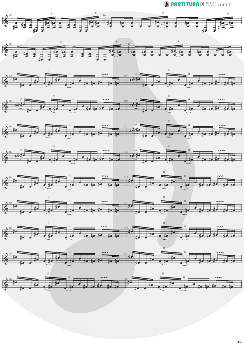 Partitura de musica de Guitarra Elétrica - The Abyss Of Your Eyes | Stratovarius | Visions 1997 - pag 4