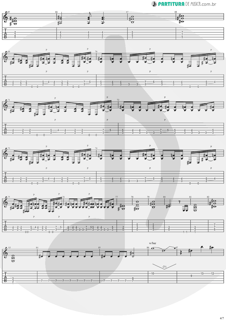 Tablatura + Partitura de musica de Guitarra Elétrica - The Abyss Of Your Eyes | Stratovarius | Visions 1997 - pag 4