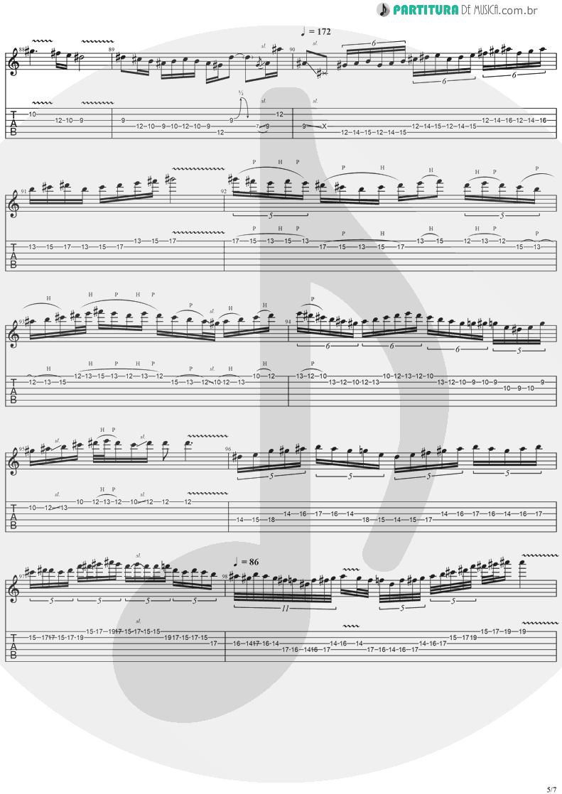 Tablatura + Partitura de musica de Guitarra Elétrica - The Abyss Of Your Eyes | Stratovarius | Visions 1997 - pag 5