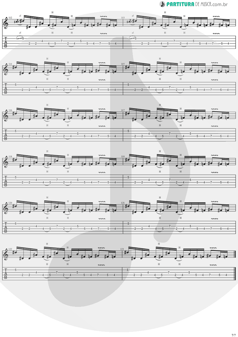 Tablatura + Partitura de musica de Guitarra Elétrica - The Abyss Of Your Eyes | Stratovarius | Visions 1997 - pag 7