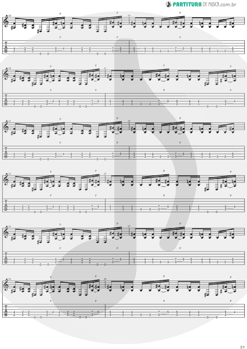 Tablatura + Partitura de musica de Guitarra Elétrica - The Abyss Of Your Eyes | Stratovarius | Visions 1997 - pag 2