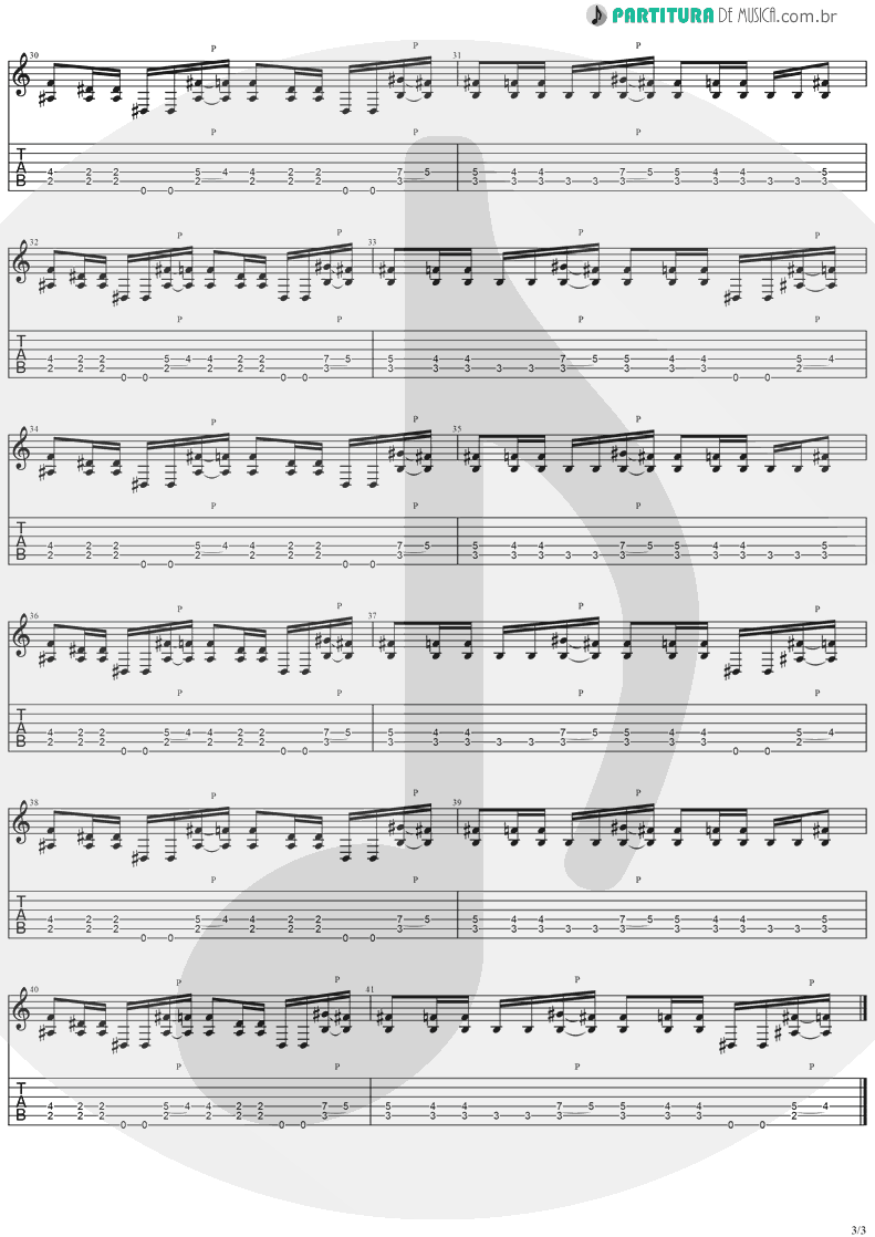 Tablatura + Partitura de musica de Guitarra Elétrica - The Abyss Of Your Eyes | Stratovarius | Visions 1997 - pag 3