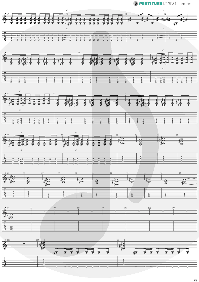 Tablatura + Partitura de musica de Guitarra Elétrica - The Kiss Of Judas | Stratovarius | Visions 1997 - pag 3