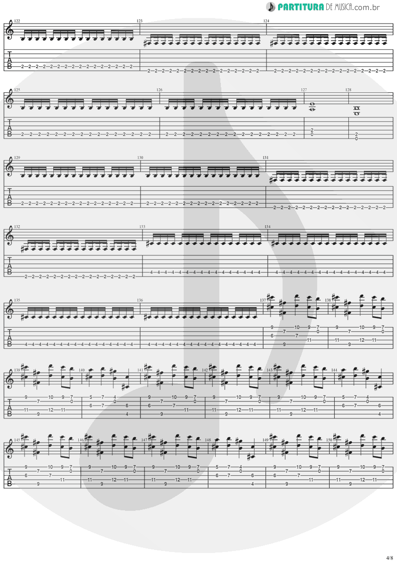 Tablatura + Partitura de musica de Guitarra Elétrica - Visions | Stratovarius | Visions 1997 - pag 4
