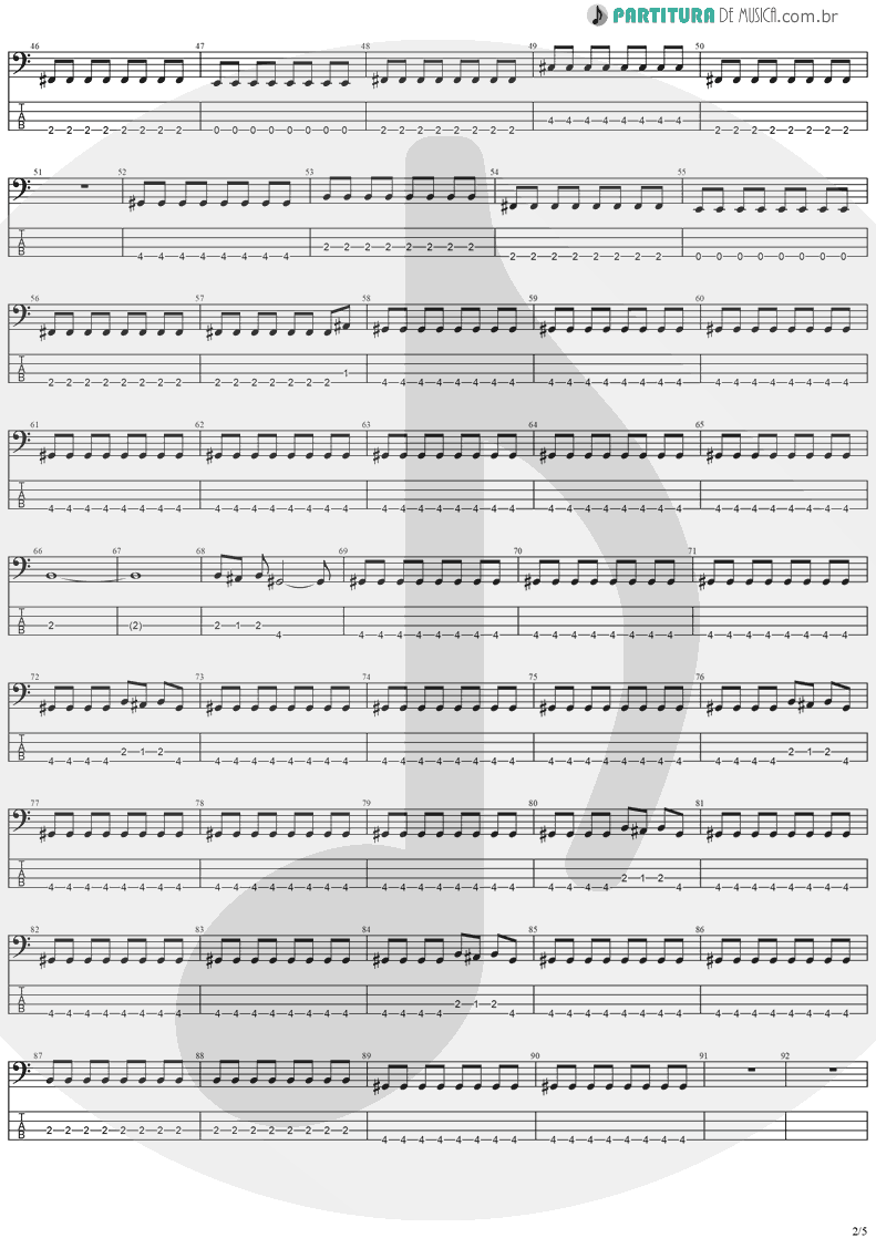 Tablatura + Partitura de musica de Baixo Elétrico - Cold Winter Nights | Stratovarius | Destiny 1998 - pag 2