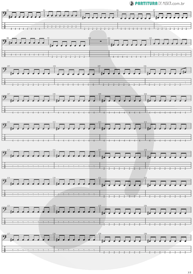 Tablatura + Partitura de musica de Baixo Elétrico - Cold Winter Nights | Stratovarius | Destiny 1998 - pag 3