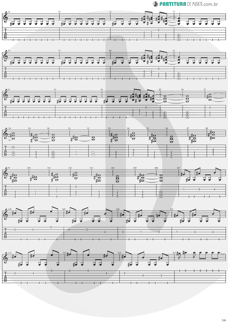 Tablatura + Partitura de musica de Guitarra Elétrica - Cold Winter Nights | Stratovarius | Destiny 1998 - pag 3