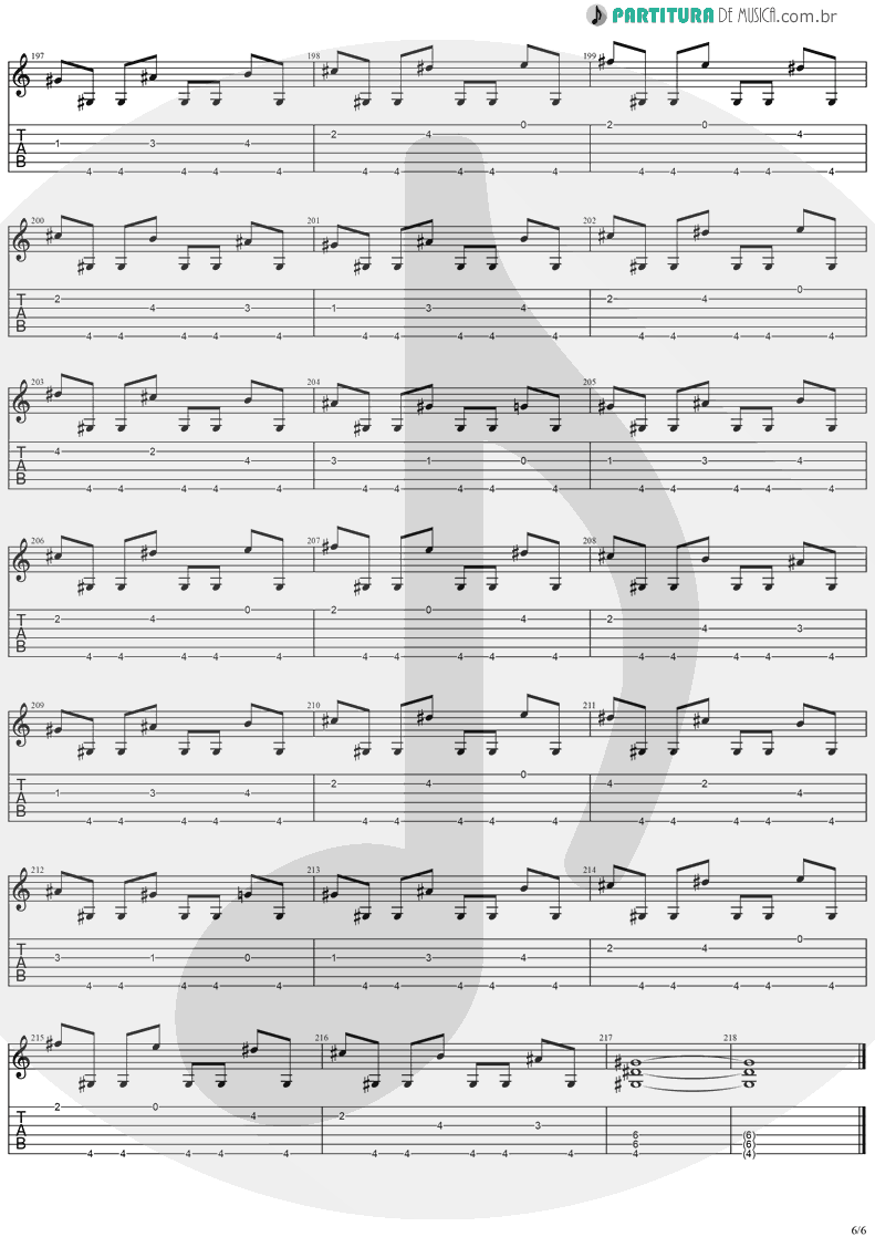 Tablatura + Partitura de musica de Guitarra Elétrica - Cold Winter Nights | Stratovarius | Destiny 1998 - pag 6