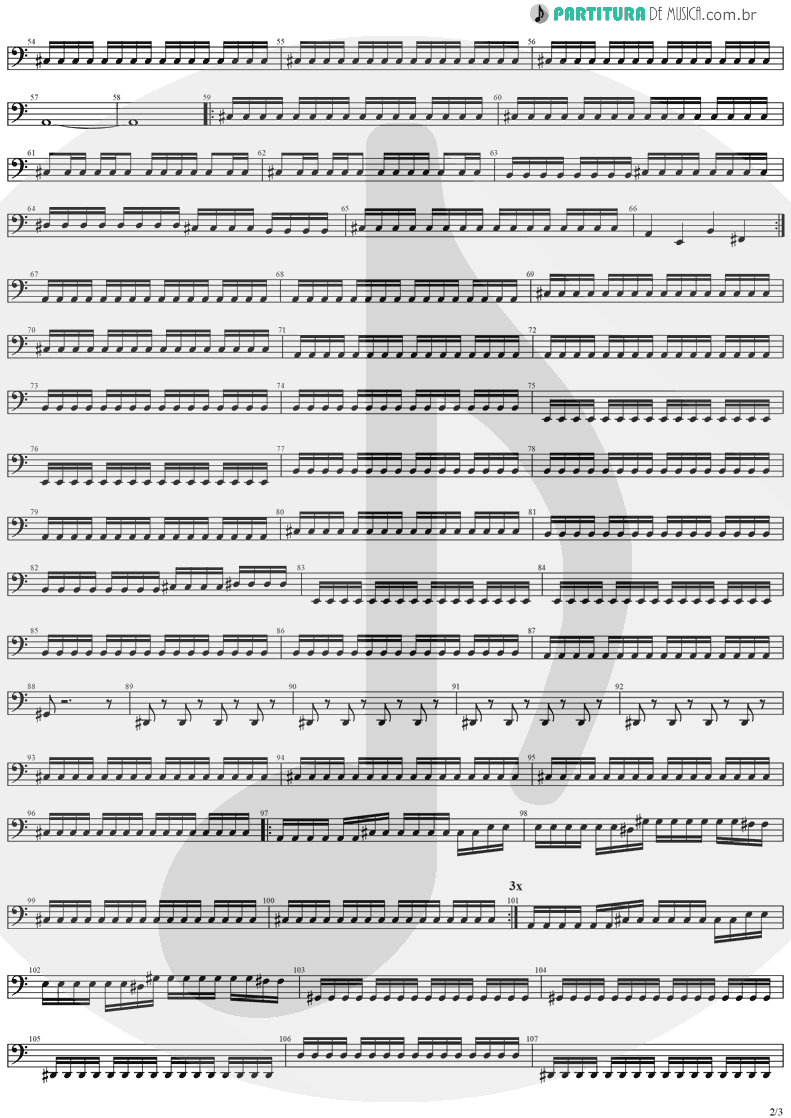 Partitura de musica de Baixo Elétrico - No Turning Back | Stratovarius | Destiny 1998 - pag 2