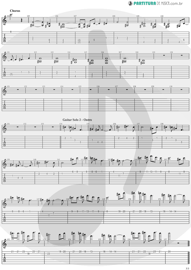 Tablatura + Partitura de musica de Guitarra Elétrica - Years Go By | Stratovarius | Destiny 1998 - pag 3