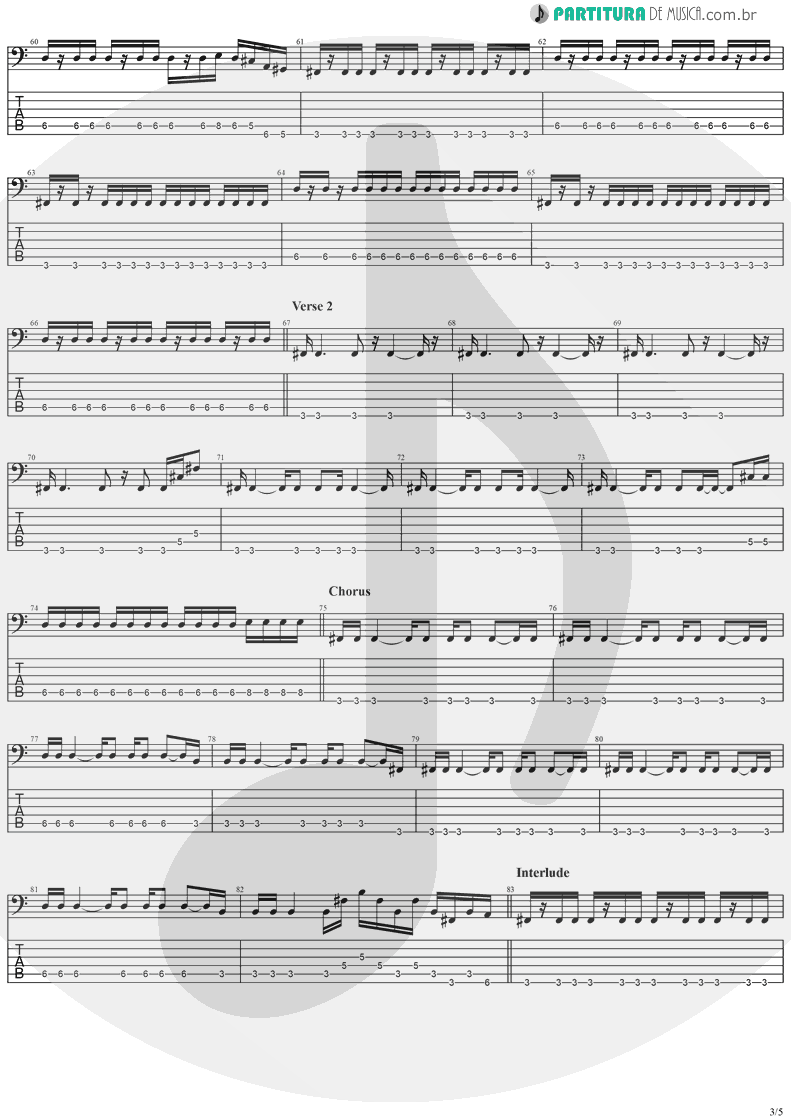 Tablatura + Partitura de musica de Baixo Elétrico - Dreamweaver | Stratovarius | Elements, Pt. 2 1998 - pag 3