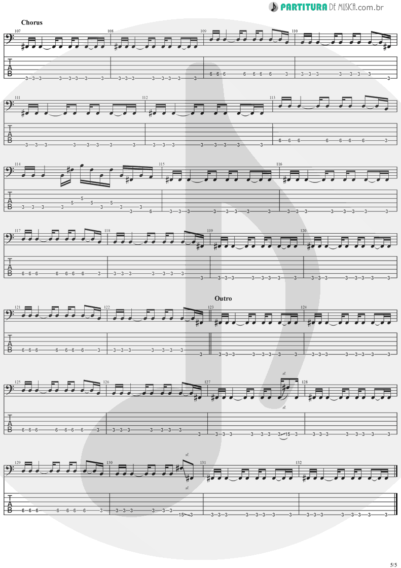 Tablatura + Partitura de musica de Baixo Elétrico - Dreamweaver | Stratovarius | Elements, Pt. 2 1998 - pag 5