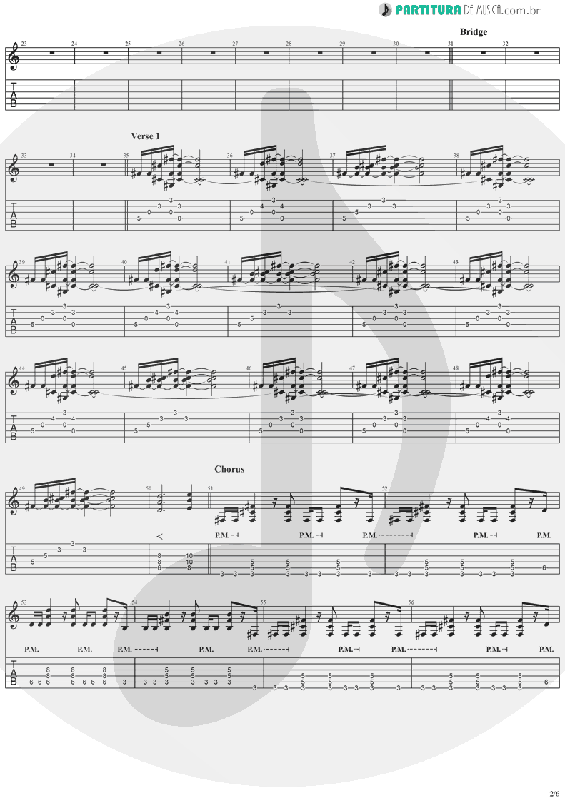 Tablatura + Partitura de musica de Guitarra Elétrica - Dreamweaver | Stratovarius | Elements, Pt. 2 1998 - pag 2