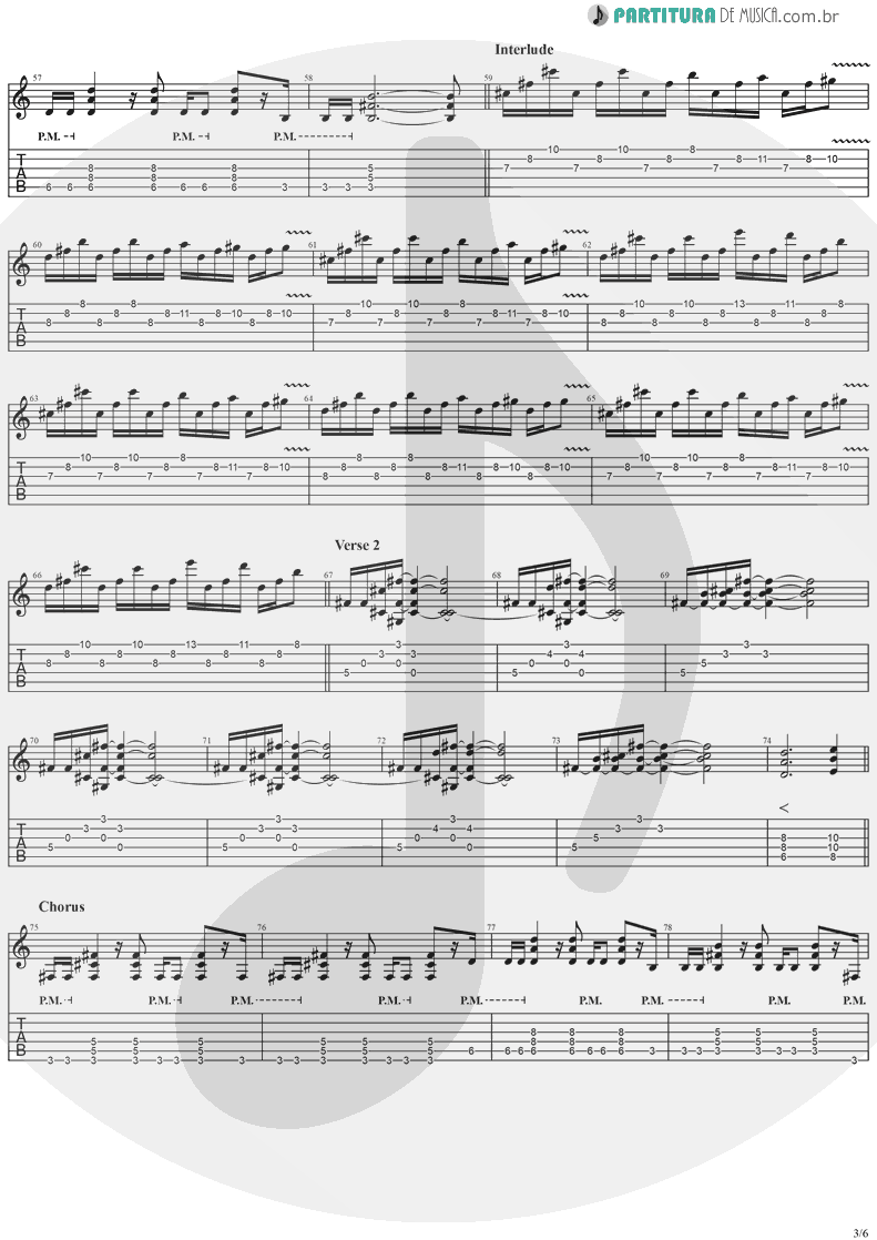 Tablatura + Partitura de musica de Guitarra Elétrica - Dreamweaver | Stratovarius | Elements, Pt. 2 1998 - pag 3