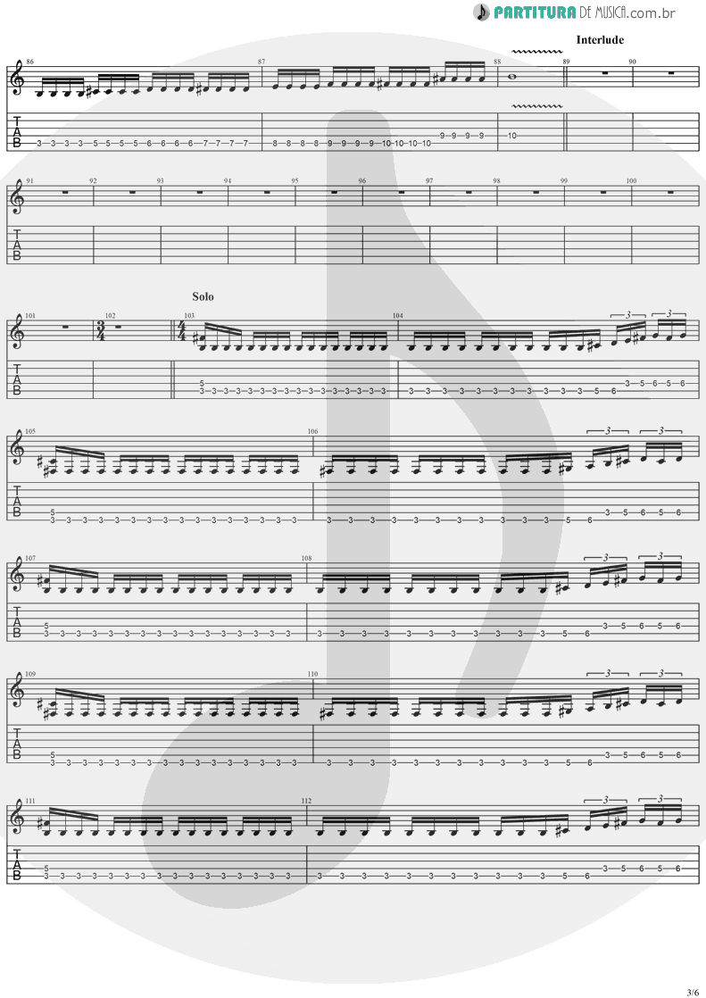 Tablatura + Partitura de musica de Guitarra Elétrica - Twilight Symphony | Stratovarius | Live Visions Of Europe 2001 - pag 3