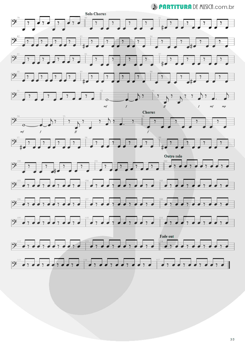Partitura de musica de Baixo Elétrico - Everybody Wants To Rule The World | Tears for Fears | Songs from the Big Chair 1985 - pag 3