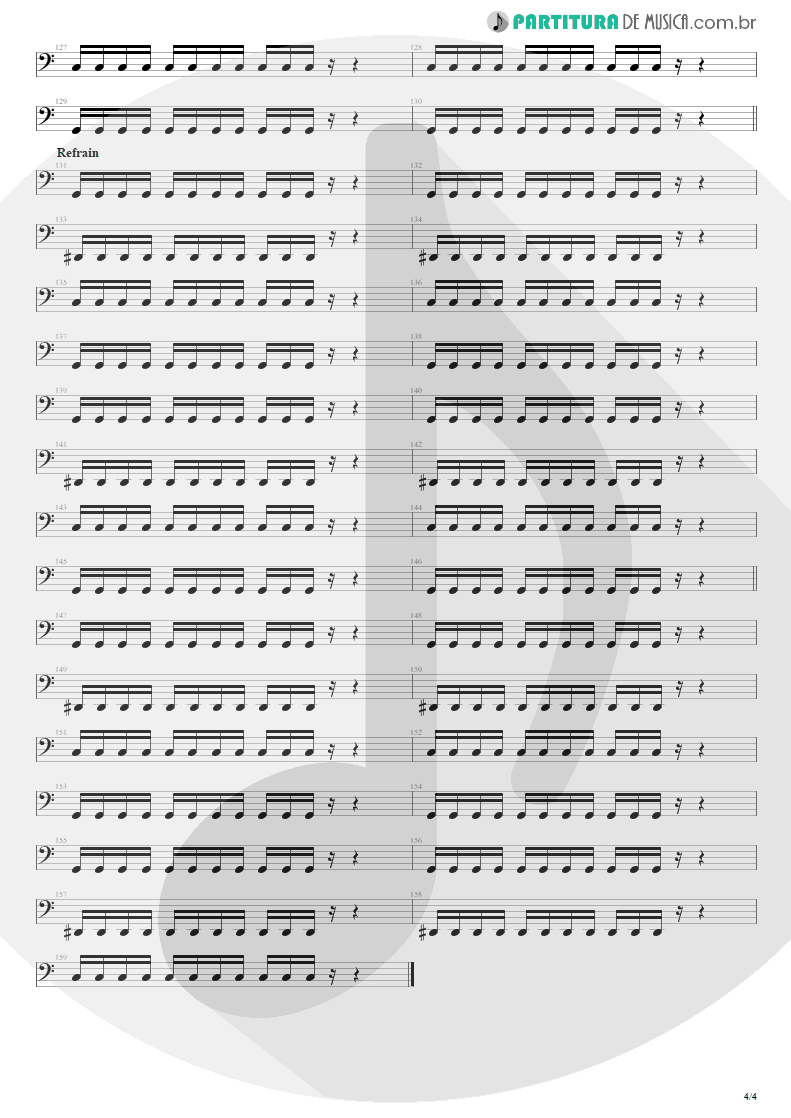 Partitura de musica de Baixo Elétrico - Shout | Tears for Fears | Tears Roll Down - Greatest Hits 82-92 1992 - pag 4