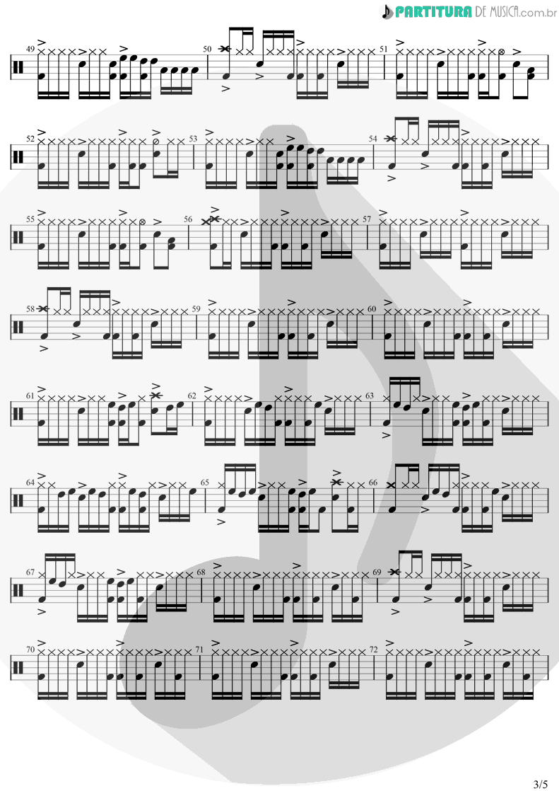 Partitura de musica de Bateria - Break It Down Again | Tears for Fears | Elemental 1993 - pag 3