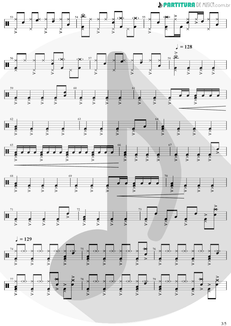 Partitura de musica de Bateria - Dreams | The Cranberries | Everybody Else Is Doing It, So Why Can't We? 1993 - pag 3