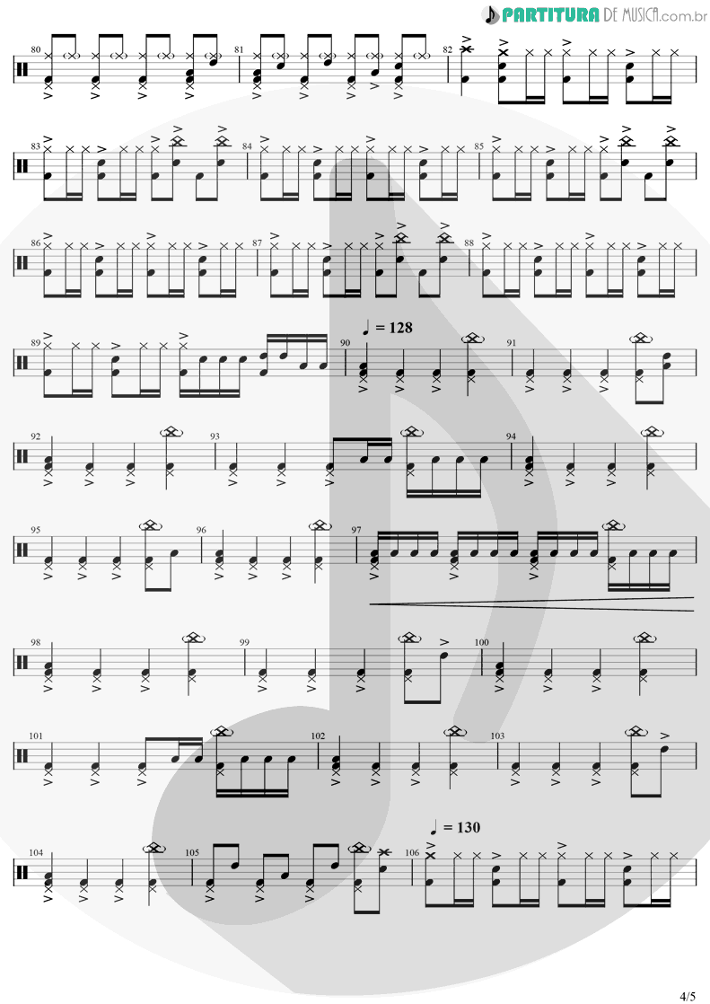Partitura de musica de Bateria - Dreams | The Cranberries | Everybody Else Is Doing It, So Why Can't We? 1993 - pag 4