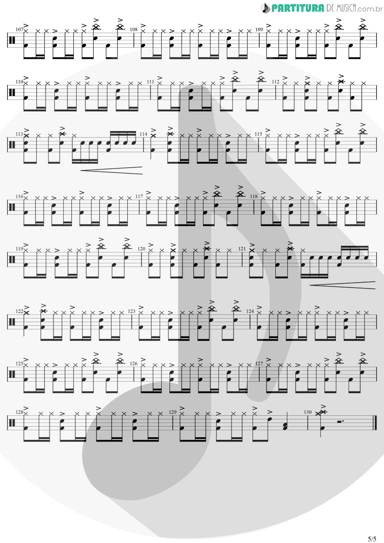 Partitura de musica de Bateria - Dreams | The Cranberries | Everybody Else Is Doing It, So Why Can't We? 1993 - pag 5
