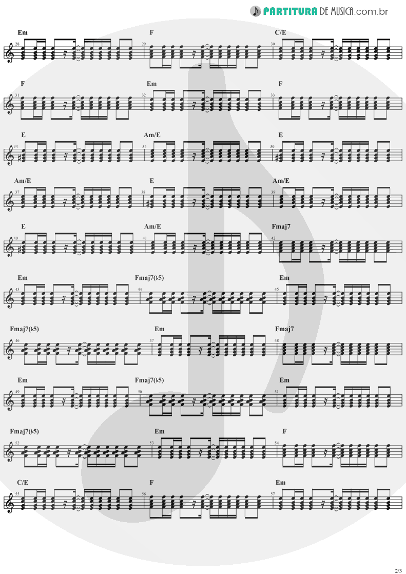 Partitura de musica de Guitarra Elétrica - Sunday | The Cranberries | Everybody Else Is Doing It, So Why Can't We? 1993 - pag 2